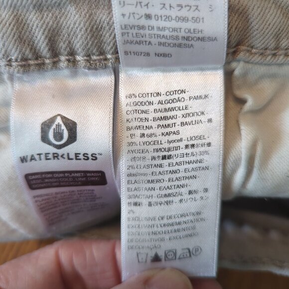 Vintage Levis 512 light Gray Denim Jeans W36 L30 Distressed Ripped Knees - Picture 10 of 16